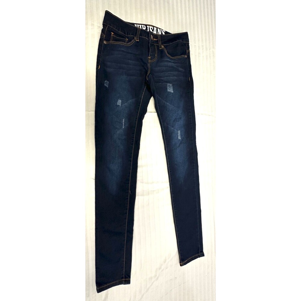 VIP GIRLS JEANS SKINNY DISTRESSED WAIST 26 IN. INSEAM 30 IN,